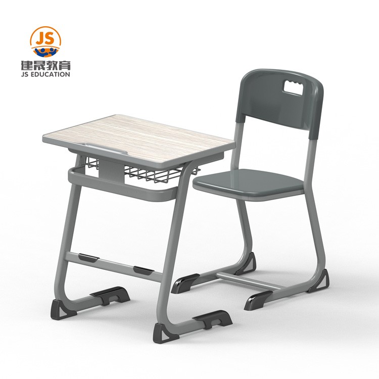 福建学生课桌椅 教室成套钢木桌椅生产定制 辅导班培训桌