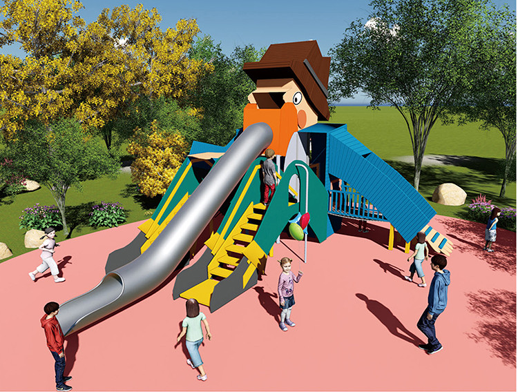 中山儿童乐园设备安装主题公园组合滑梯中山游乐场不锈钢滑梯上门安装