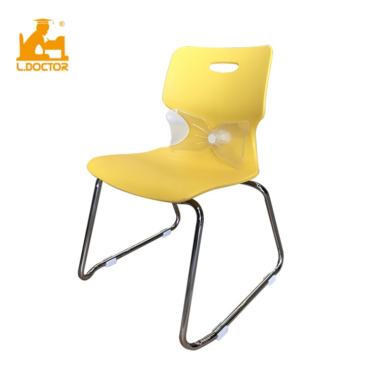 HY-02138学生学习培训椅 可拆卸蝴蝶腰托会议室座椅 办公教室课桌椅可定制