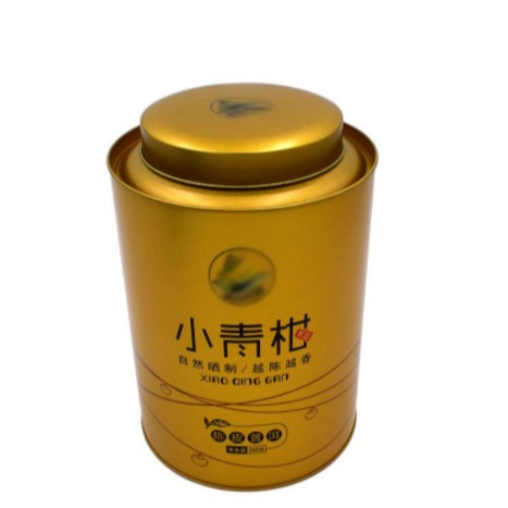 义信利厂家定制小青柑茶叶罐 马口铁包装铁盒批发 柑普茶铁皮罐子