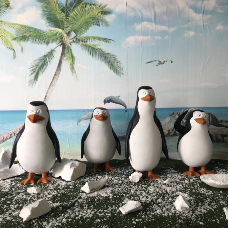 大型玻璃钢仿真企鹅雕塑模型商场海洋馆餐厅游乐场幼儿园装饰摆件